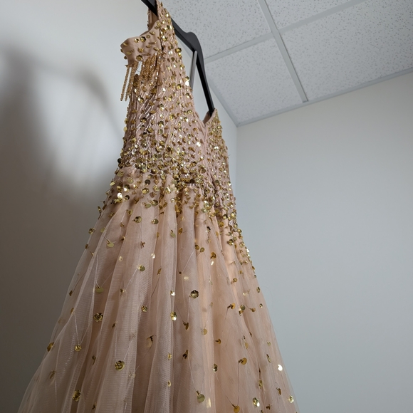 Sequin Embellished Evening Gown - Picture 9 of 13